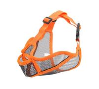 Bozal de red ajustable para mascotas para control de comer, permite beber jadear, correa fácil de ajustar, cómoda para perro ajustable