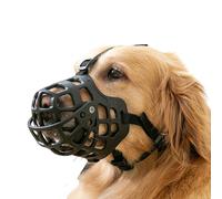 Bozal for Perro cómodo, Ajustable, Transpirable y Suave, con Acolchado Extra Cesta de plástico Resistente(S)