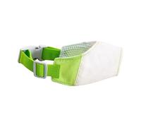 Bozal impermeable para perro con diseño de malla transpirable de 360°, tela Taslon ajustable para perros grandes, control antimordeduras y ladridos, fácil de limpiar para uso público (blanco, S)
