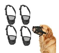 Bozal mediano para perro de 4 piezas, bozal para perros pequeños, bozal para perros medianos, juego para entrenamiento de comportamiento y actividades al aire libre (S, M, L, XL)