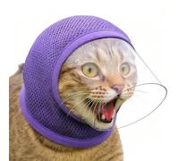 Bozal para aseo de gatos - Red transpirable ajustable, antimordida | para la contención de la cobertura facial única para evitar mordeduras, masticaciones, acabados