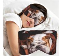 Bozal para bulldogs ingleses, mascotas, perros durmiendo, Antifaz para dormir, ideal para el hogar, viajes y trabajo por turnos. Cubre completamente los ojos y bloquea la luz.