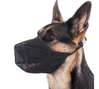 Bozal para Perro, bozal de Malla Suave para Perros pequeños, medianos y Grandes, bozales Ajustables para Cachorros para Matar y Masticar, Permite jadear y Beber