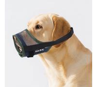 Bozal para perro, bozal de malla suave para perros pequeños, medianos y grandes, bozales transpirables para evitar que muerdan ladridos, bozal ajustable para perros que permiten jadear beber (verde