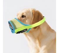 Bozal para perro, bozal de malla suave para perros pequeños, medianos y grandes, bozales transpirables para evitar que muerdan ladridos, bozal ajustable para perros que permiten beber jadeando (verde