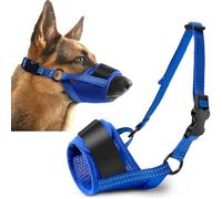 Bozal para perro, bozal de malla suave sin ladridos para perros de tamaño súper grande, antimasticación, bozal transpirable para pastor alemán, labrador/golden retriever, etc., apto para aseo