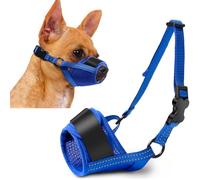 Bozal para perro, bozales de malla ajustables suaves sin ladridos para perros pequeños, antimasticación, transpirable, bozal sin mordeduras para caniche de juguete, pomerania, etc., apto para visitas