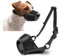 Bozal para perro, bozales de malla suave sin ladridos para perros de tamaño mediano, antimasticación, transpirable, sin mordeduras, para mini perro salchicha, Jack Russell, etc., apto para visitas al