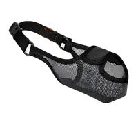 Bozal para perro con correa ajustable, diseño de malla para transpirabilidad, evita comer y morder, se adapta a circunferencia de nariz de 22-24 cm, longitud de nariz de 6 cm