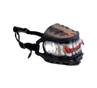 Bozal para perro de hombre lobo de Halloween con dientes grandes de miedo: un disfraz divertido y colorido para el mejor aspecto espeluznante de tu perro