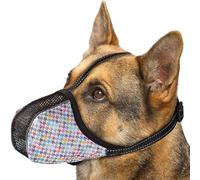 Bozal para perro | Musario transpirable ajustable para perro | Rejilla aireada antipinchazos anti-lamiendo y antiabultaciones, permite jadear masticación paseos entrenamiento al aire libre