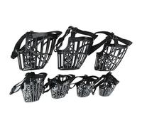 Bozal para Perros | 7 bozales para Perros antimordeduras, bozal de Cesta Transpirable de plástico Ajustable, Diferentes tamaños para pequeños, medianos, Grandes y Extra