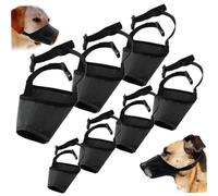 Bozal para Perros 7 Piezas Bozal de 7 tamaños para Perros Anti-ladridos Anti-mordeduras Cubierta bucal para con Correa de Hebilla Ajustable Protector bucal de poliéster Impermeable y transpira