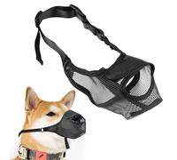 Bozal para Perros, Ajustable Bozal de Malla Suave, Bozales de Boca de Perro Transpirable de Malla de Nylon, Protege a Tu Mascota de Morder y Comer Sustancias Peligrosas, para Medianos (L, Negro)