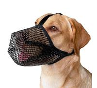 Bozal para perros con red redondeada y correa ajustable, bozal para perros pequeños, medianos y grandes, evita mordeduras, masticar y ladrar (XS)