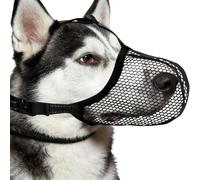 Bozal para perros grandes, transpirable, suave, antiladridos, bozal para perros contra ladridos, protección contra mordeduras, para evitar que se coma, ladridos, visita al veterinario, cuidado