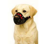 Bozal para Perros L - Bozal de plástico Ajustable y Ligero - Ideal para Evitar Que Coma en la Calle - Flamingo Bozal Silas L