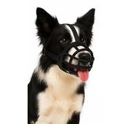 Bozal para Perros L - Bozal de Silicona Ajustable y Suave - Seguro y cómodo para Entrenar, pasear o visitar al Veterinario - Flamingo Bozal Benzo L