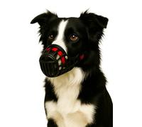 Bozal para Perros M - Bozal de plástico Ajustable y Ligero - Ideal para Evitar Que Coma en la Calle - Flamingo Bozal Silas M