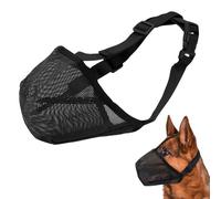 Bozal para perros medianos, bozal transpirable para perros grandes, bozal ajustable para pequeños con malla redondeada, perros medianos y grandes evita que se coman, muerdan y mastiquen (M)
