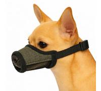 Bozal para Perros - Nobit Kaki XXS - 10×6 cm - Circunferencia 22-28 cm - Nylon Ligero con Malla Respirable - Ajustable - Cierre a Clip - Flamingo