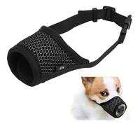 Bozal para Perros Pequeños con Nariz Corta, Protector Bucal de Nylon Suave con Red Transpirable, Previene Mordiscos, Comer, Ladrar y Morder, Ideal para Chihuahua y Bulldog Francés (XS)
