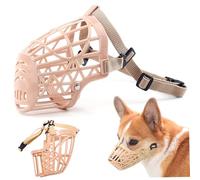Bozal para Perros pequeños, Transpirable y Ajustable, con Forma de Cesta Que Evita morder, ladrar y Masticar.