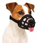 Bozal para Perros S - Bozal de Silicona Ajustable y Suave - Seguro y cómodo para Entrenar, pasear o visitar al Veterinario - Flamingo Bozal Benzo S