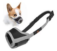 Bozal para Perros, Transpirable Malla de Nailon Bozales para Perros con Ajustable Lazo para Entrenamiento Canino Morder Comer,Ladridos y Masticar Pequeños y Medianos Perros (XL, Gris)