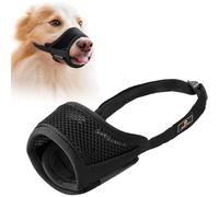 Bozal para Perros, Transpirable Malla de Nailon Bozales para Perros con Ajustable Lazo para Entrenamiento Canino Morder Comer,Ladridos y Masticar Pequeños y Medianos Perros (M, Negro)