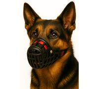 Bozal para Perros XL - Bozal de plástico Ajustable y Ligero - Ideal para Evitar Que Coma en la Calle - Flamingo Bozal Silas XL