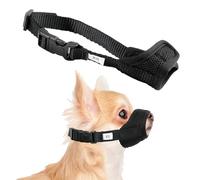 Bozal Perro, Bozales de Boca de Perro Suave y Transpirable Bozal con Anillo Ajustable, Permite Jadear y Beber, Bozal Antiladridos para Evitar Morder y Grita (Negro, XS)