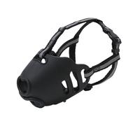 Bozal Perro Mediano, Bozal de Adiestramiento Transpirable, Evitar Morder, Ajustable, Adecuado para Perros Pequeños y Medianos, Negro