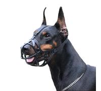 Bozal Transpirable for Perros, bozal for Que Evita mordeduras, Ajustable, diseño humanizado, Permite jadear y Beber(L)