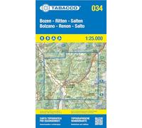 Bozen, Ritten, Salten/Bolzano, Ritter, Salten/Bolzano, Renon, Salto. Carta topografica in scala 1:25.000, antistrappo, impermeabile, fotodegradabile. Ediz. multilingue