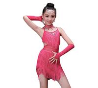 BOZEVON Niñas Latina Tango Salón De Baile Salsa Borla Falda Traje De La Danza