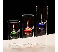 BOZHEN Lámpara Aceite Vidrio Transparente Lámparas de Aceite para Uso en Interiores Lámpara Queroseno Artesanal Moderna Luz Nocturna iluminación de Emergencia Exquisitas Luces Decorativas Mano Obra