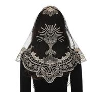 Bozidol Velo Triangular con Cruz y Santo Grial - Velo Triangular con Cruz y Cáliz, Santo para Boda en Iglesia Católica