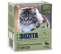Bozita Canapés en Jalea Comida húmeda con Conejos en Tetra Recart 16 x 370 g - Sin Cereales - Comida para Gatos Adultos producida de Forma sostenible - pienso Completo