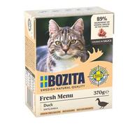 Bozita Tetra - Canapés en Salsa con Pato - 6 x 370 g de pienso para Gatos Premium sin Cereales ni azúcar, sin ingeniería genética, con 7,5% de proteína y 5% de Contenido de Grasa, Delicioso alimento