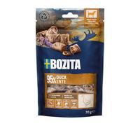 BOZITA Meaty Bites - Bocadillo para Perros con 95% de Pato, 70 g - una Sola Mano, Sabroso golosinas sin Cereales, sin Pollo y sin glicerina - golosinas Que a tu Perro le encantará