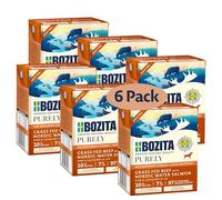 Bozita Purely Paté Adult Salmón - 370 g - Comida húmeda sin Cereales en Lata para Perros - con 11% de proteína y 6% de Grasa - para Todos los tamaños de Perros y Niveles de Actividad - Sin azúcar y