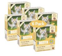 Bozita Tetra Canapés en Salsa con Pollo para Gatitos - 6 x 370 g de pienso Premium para Gatos sin Cereales ni azúcar, sin ingeniería genética, con 7,5% de proteína y 5% de Grasa - Delicioso alimento