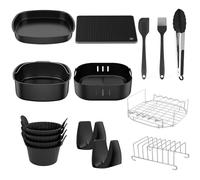 BOZITTH Accesorios Freidora de Aire para Airfryer COSORI 5,5L 6L 6,2L 6,4L, Air Fryer Accesorios para Freidora sin Aceite Cecotec 5,5L 6L 6,5L, Philips 6,2L, Ninja 6,2L, Molde Silicona Air Fryer