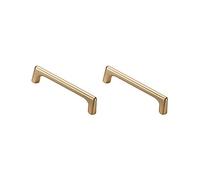 BOZONLI 2 Piezas Latón Cepillado Tiradores Cocina Tiradores Armarios Aleación de Zinc Tiradores Muebles (Centro del Orificio 96mm)