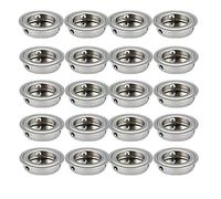 BOZONLI 20pcs 35mm Tiradores Redondos Empotrados Tirador Empotrado Manija de Acero Inoxidable para Puerta Corredera de Puerta Armarios (superficie plana)