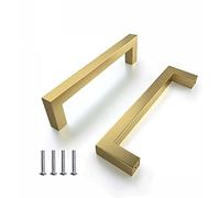 BOZONLI 2pcs 160mm Tiradores Cocina Dorado Tiradores para Muebles Acero Inoxidable (Longitud Total 172mm)