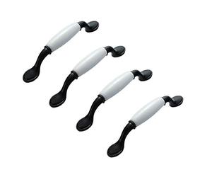 BOZONLI 4 Piezas Cerámica Tiradores Cocina Tiradores Armarios Aleación de Aluminio Tiradores Muebles (Centro del Orificio 128mm)