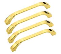BOZONLI 4pcs Tiradores Armarios, Tiradores Cocina, Muebles Puerta Cajones Tirador, Aleación de Zinc, Distancia de Agujeros 96mm (Dorado)