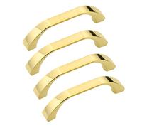 BOZONLI 4pcs Tiradores Armarios, Tiradores Cocina, Muebles Puerta Cajones Tirador, Aleación de Zinc, Distancia de Agujeros 64mm (Dorado)